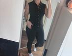 Spijker jumpsuit, Ophalen of Verzenden, Zo goed als nieuw, Maat 36 (S), Zwart