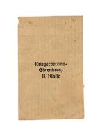 Zakje voor Kriegervereins-Ehrenkreuz 2de klasse, Ophalen of Verzenden, Overige soorten, Duitsland, Lintje, Medaille of Wings