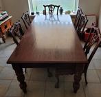 Antieke Eethoek Stoel, Hout, Gebruikt, Bruin, Eén