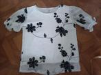 Chiffon blouse met geborduurde bloemen maat M, Ophalen of Verzenden, Zo goed als nieuw, Maat 38/40 (M), Overige kleuren