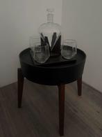 Whisky set karaf met tafeltje, Ophalen, Zo goed als nieuw, 25 tot 50 cm, Rechthoekig