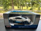 Maisto Bugatti Divo 1:24 - Wit/Blauw, Ophalen of Verzenden, Nieuw, Auto, Maisto