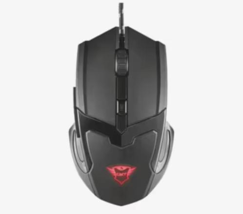ZGAN! Muis Trust GXT 101 Gav zwart gaming muis €11,99, Computers en Software, Muizen, Zo goed als nieuw, Gaming muis, Ophalen of Verzenden