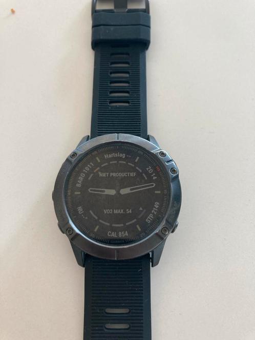 Garmin Fenix 6X Sapphire - Smartwatch, Sieraden, Tassen en Uiterlijk, Smartwatches, Zo goed als nieuw, Android, Zwart, Afstand