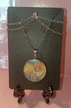 Zilveren Pokemon ketting Eevee (glitter). Zelfgemaakt., Sieraden, Tassen en Uiterlijk, Kettingen, Met hanger, Verzenden, Nieuw