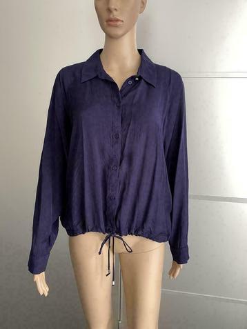 F1076 SuperTrash: maat 40/42=M/L blouse top donker-blauw beschikbaar voor biedingen