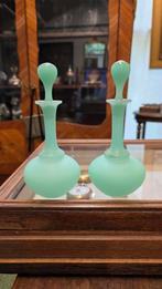 2 antieke groen opaline karaften, Ophalen of Verzenden