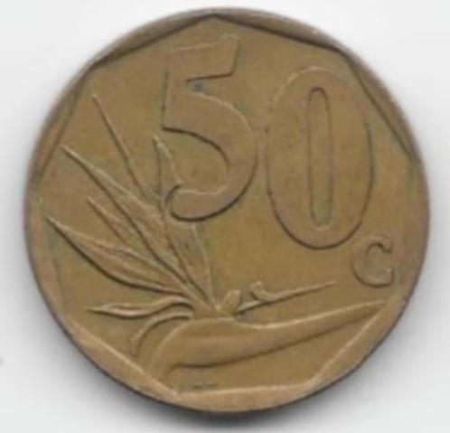 Zuid-Afrika 50 cents 1997 KM# 163, Postzegels en Munten, Munten | Afrika, Losse munt, Zuid-Afrika, Verzenden