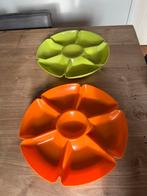 Vintage-Retro party schalen-hapjes schaal -vakkenschaal, Ophalen of Verzenden, Zo goed als nieuw, Rond