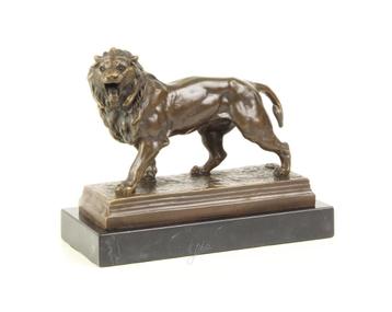 Bronzen leeuw beeld – massief brons sculptuur  DSBR-206 beschikbaar voor biedingen