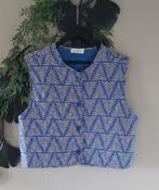LOFTY MANNER Vest Gilet blauw+beige print L🙂, Blauw, Lofty Manner, Maat 42/44 (L), Nieuw
