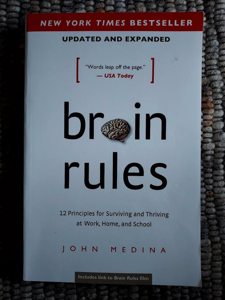 Brain Rules - John Medina (2014), Boeken, Psychologie, Zo goed als nieuw, Cognitieve psychologie, Ophalen of Verzenden