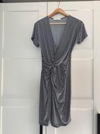 Overslagjurk met stippendessin | Maat M/L, Maat 38/40 (M), Blauw, Joy’s Paris, Ophalen of Verzenden