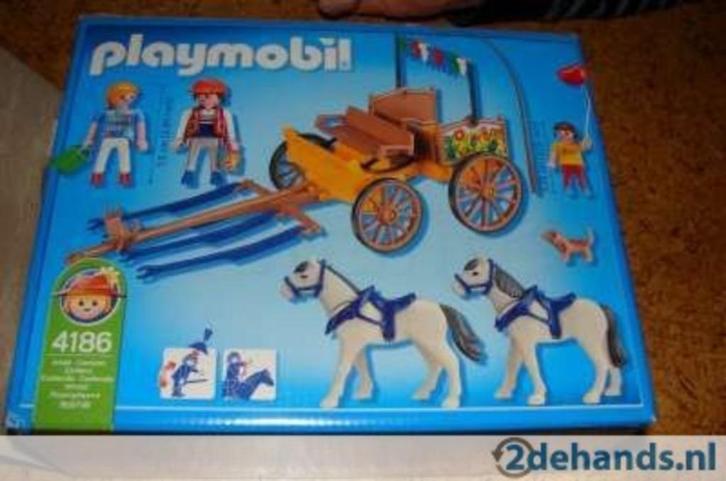 Playmobil Paardenkoets 4186, Kinderen en Baby's, Speelgoed | Playmobil, Zo goed als nieuw, Complete set, Ophalen of Verzenden