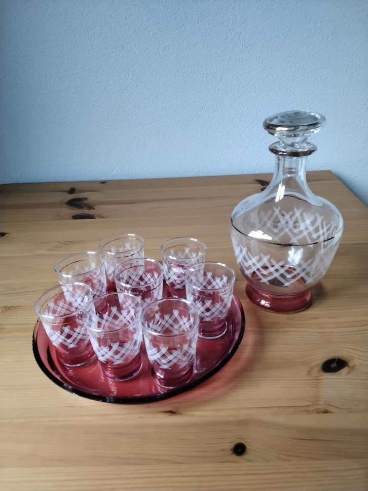 Antiek Frans Likeurset - Karaaf & Glazen, Antiek en Kunst, Curiosa en Brocante, Ophalen of Verzenden