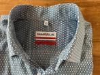 Strijkvrij overhemd lange mouw Marvelis modern fit mt 43, Ophalen of Verzenden, Zo goed als nieuw, Blauw, Halswijdte 43/44 (XL)