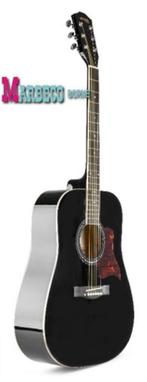 Western Gitaar, Country Guitar, Black incl. accessoires, Muziek en Instrumenten, Snaarinstrumenten | Gitaren | Akoestisch, Diversen