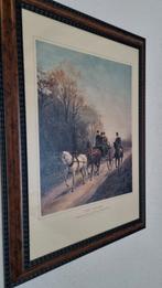 Paardenprenten met lijst, Antiek en Kunst, Kunst | Schilderijen | Klassiek, Ophalen of Verzenden