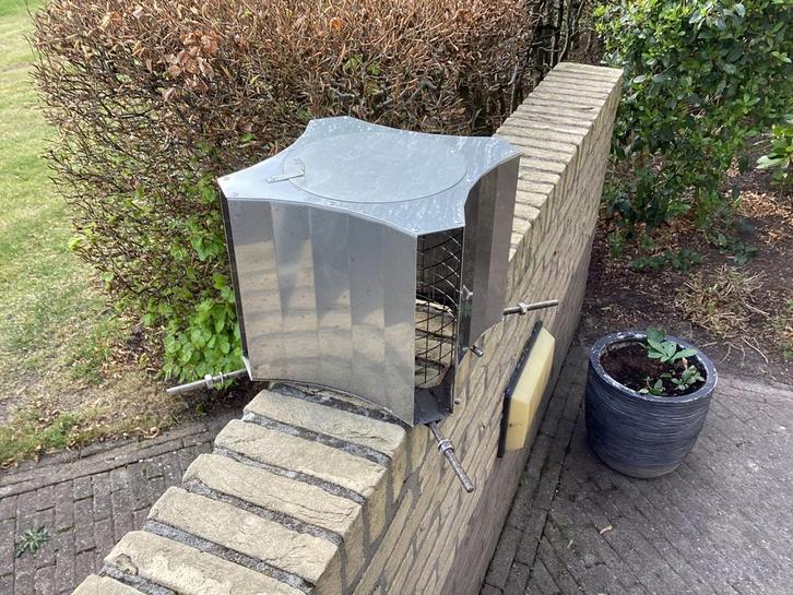 Schoorsteenkap Firemaster Deluxe RVS, Huis en Inrichting, Kachels, Gebruikt, Houtkachel, Hout, Ophalen