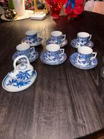 Klein theeserviesje met blauwe decoratie, Antiek en Kunst, Ophalen of Verzenden