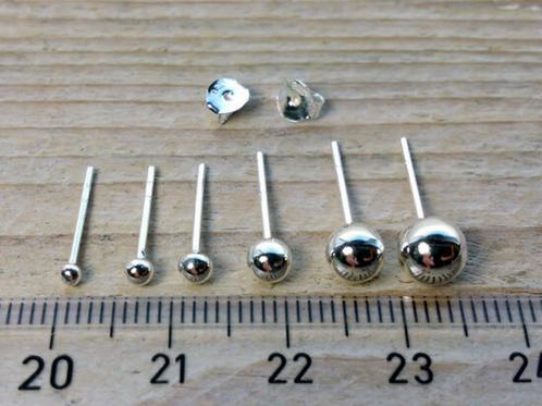 Echt Zilveren Bolletjes Oorstekers - Oorbellen - 6 maten v.a, Sieraden, Tassen en Uiterlijk, Oorbellen, Nieuw, Knopjes of Stekers