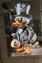 Dagebert duck art print plexiglas 80x50 cm, Ophalen of Verzenden