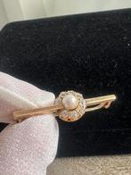 Antiek Gouden broche, stempel 585, Overige materialen, 4 tot 7 cm, Verzenden, Zo goed als nieuw