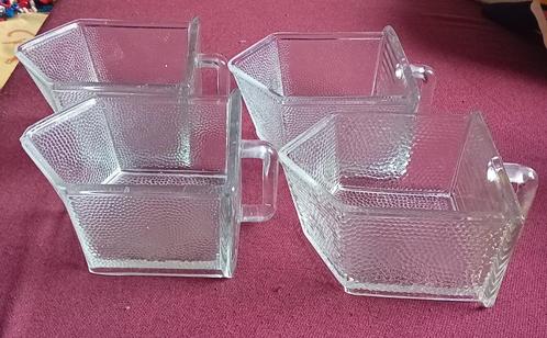 groot rechthoekig - RUHRGLAS 4 stuk, Antiek en Kunst, Antiek | Glas en Kristal, Ophalen of Verzenden