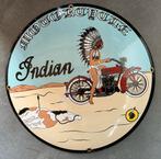 Emaille bord INDIAN motoren 30 cm, Ophalen of Verzenden, Gebruikt, Reclamebord