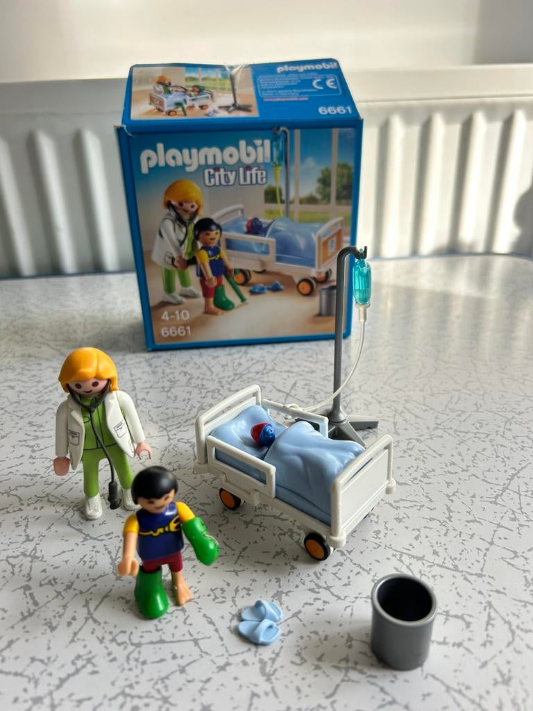 Playmobil ziekenhuiskamer set 6661, Ophalen of Verzenden, Zo goed als nieuw, Complete set