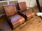 Echt buffel lederen fauteuils, Huis en Inrichting, Fauteuils, Ophalen of Verzenden