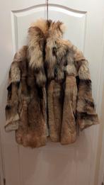 Vintage Bontjas met Grote Kraag - Maat L, Ophalen of Verzenden, Maat 38/40 (M), Bruin