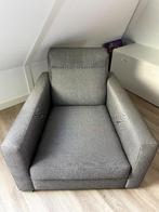 Zilvergrijze fauteuil, Ophalen, 75 tot 100 cm, Zo goed als nieuw, 75 tot 100 cm