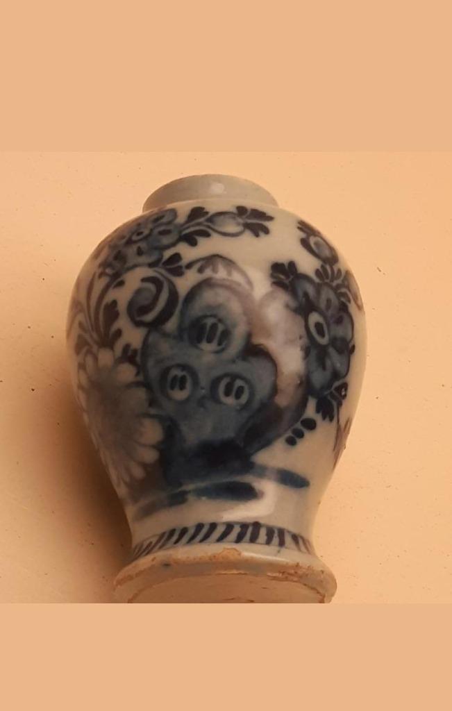 DELFTS  ANTIEK THEEBUS 18e EEUW - PLAQUE 45,-, Antiek en Kunst, Curiosa en Brocante, Verzenden