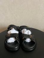 New quilted slide sandals with decorative buckle, black, Zwart, Nieuw, Sandalen of Muiltjes, Ophalen of Verzenden