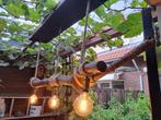 Handcrafted hanglamp voor eetkamer of woonkamer., Huis en Inrichting, Lampen | Hanglampen, Ophalen, 50 tot 75 cm, Nieuw, Hout