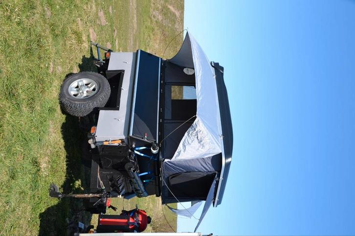 Sankey trailer met daktent, Caravans en Kamperen, Tenten, tot en met 2, Zo goed als nieuw, Ophalen of Verzenden