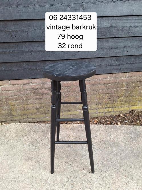 Vintage barkruk, Huis en Inrichting, Barkrukken, Gebruikt, 60 tot 90 cm, Hout, 1 kruk, Ophalen