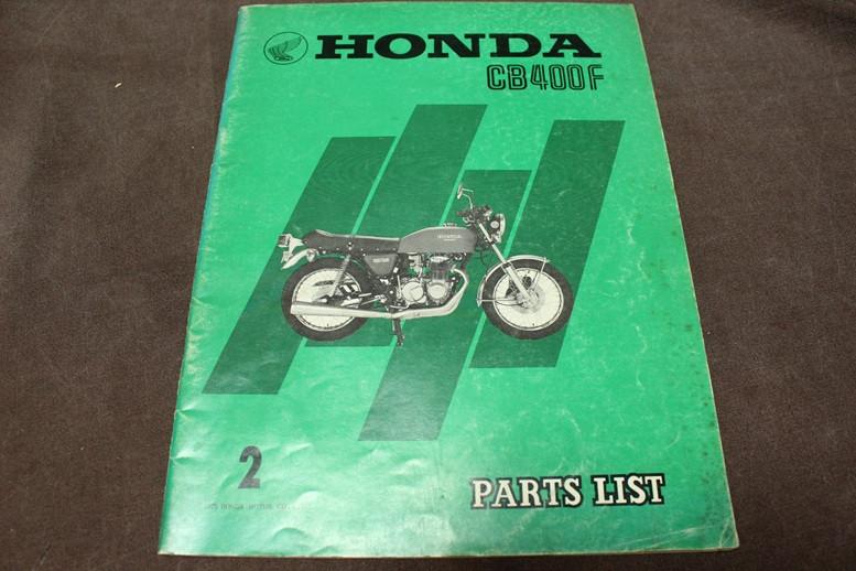 Honda CB400F 1975 motorcycle parts list CB 400 Four, Motoren, Handleidingen en Instructieboekjes, Honda, Ophalen of Verzenden