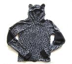 hoodie fleece jas panther print gothic cosplay kawaii emo, Kleding | Dames, Overige kleuren, Verzenden, Panther print fleece jas