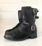 Uggs leren laarzen zwart maat 39 Ugg, Ophalen of Verzenden, Gedragen, Zwart, Lage of Enkellaarzen