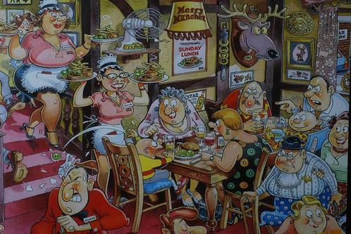 Wasgij Mystery puzzel - Zondagse lunch, Hobby en Vrije tijd, Denksport en Puzzels, Zo goed als nieuw, Legpuzzel, 500 t/m 1500 stukjes