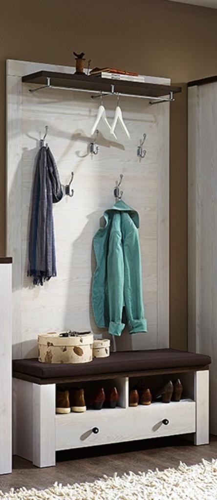 VOORRAAD Hal combi Maison Wit eiken / Antraciet blad NIEUW, Huis en Inrichting, Kasten | Schoenenkasten, Nieuw, Ophalen of Verzenden