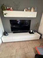 Tv meubels boven en onderdeel, Ophalen, Wit hoogglans, 150 tot 200 cm, Zo goed als nieuw