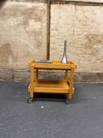 Hyllinge Mobler Denmark, 1960 vintage Houten Trolley, Minder dan 55 cm, Gebruikt, Ophalen of Verzenden, 60 cm of meer