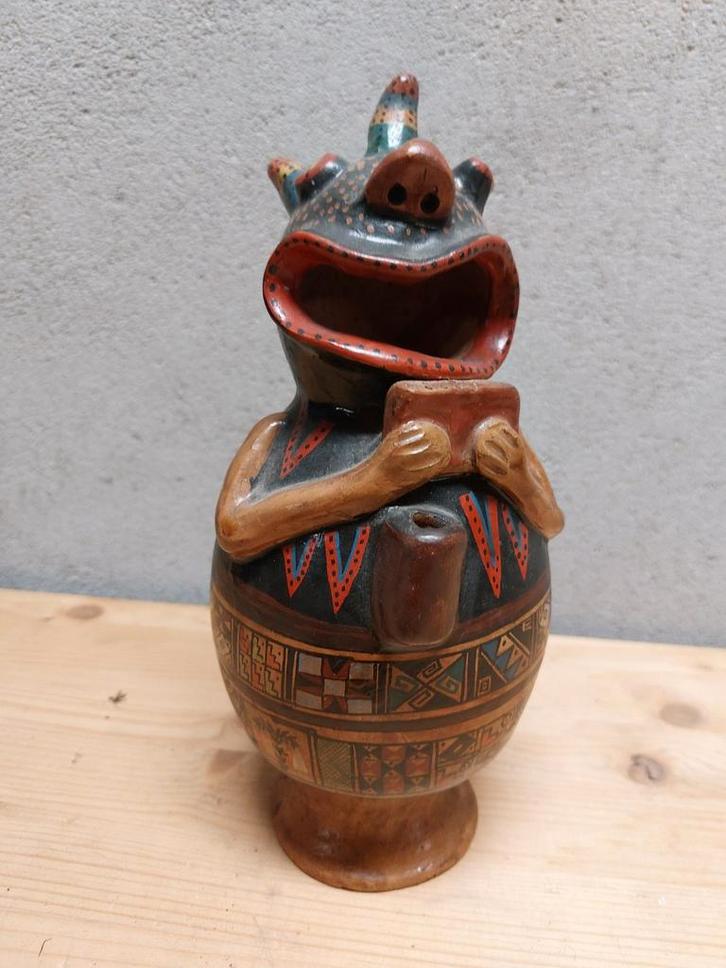 Vintage Cusco Peru Chicha Kruik - Handgeschilderd, Antiek en Kunst, Kunst | Niet-Westerse kunst, Ophalen of Verzenden