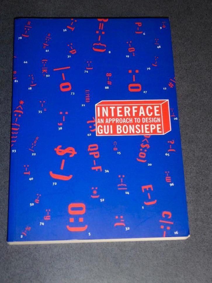 INTERFACE: AN APPROACH TO DESIGN - GUI BONSIEPE, Boeken, Kunst en Cultuur | Fotografie en Design, Zo goed als nieuw, Overige onderwerpen
