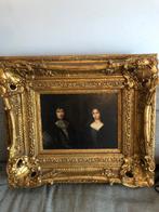 Grote schilderij Oud portret van een man en een vrouw, Ophalen of Verzenden
