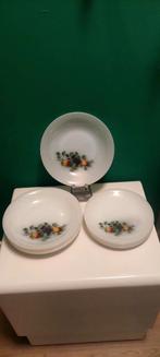 12 Vintage borden bord Arcopal Fruit Fruits de France 70, Huis en Inrichting, Keuken | Servies, Ophalen of Verzenden, Bord(en)