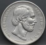 Nette rijksdaalder 1868 - 2 1/2 gulden 1868 Willem 3, Koning Willem III, Verzenden, Zilver, Losse munt